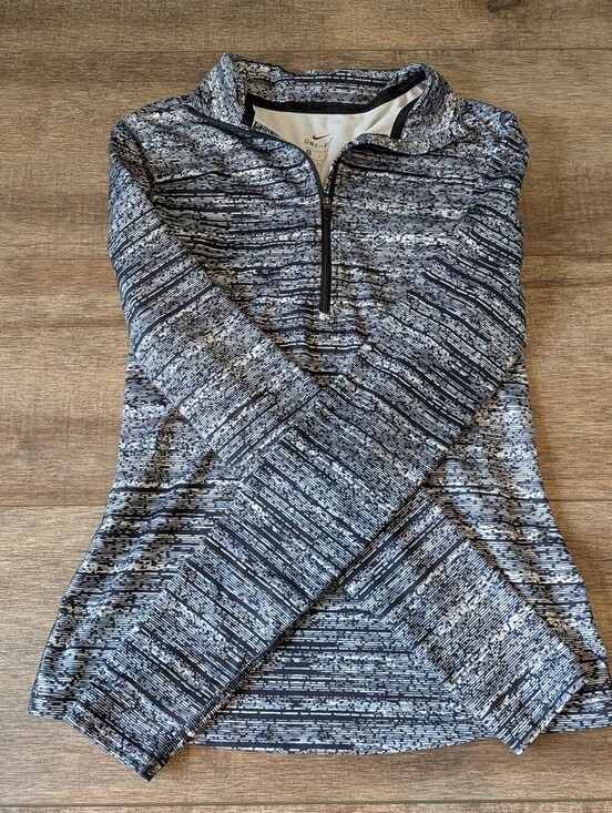 Nike Tops - Nike Grey Black Space-Dye Half-Zip Pullover
